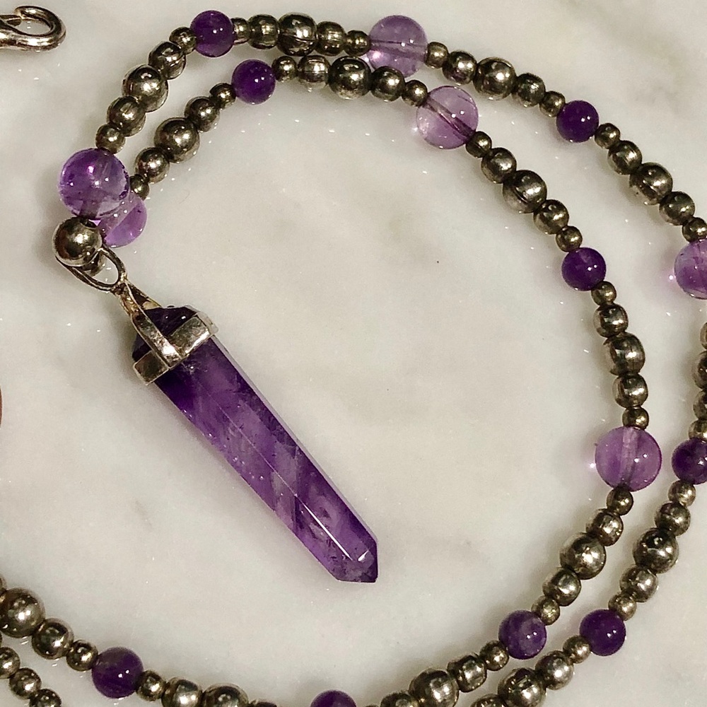925 Amethyst Stone Necklace